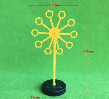 עץ השמש טחנת רוח סולארית בטכנולוגיה עבודות קטנות קטנות אוהד בתפזורת הרכבה, צעצועי ילדים פיזיקה פיזיים ציוד הניסוי