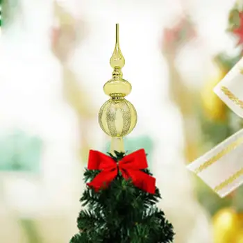 עץ חג המולד טופר עץ חג המולד נוצץ טופר נוצץ קישוט חגיגי מסיבה עיצוב נגד החלקה דלעת בקבוק צורה