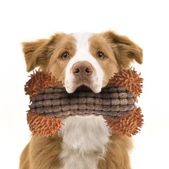 עצם הצורה בקיעת שיניים צעצועים שיניים ללעוס עצם צעצוע לכלבים-עצם צעצוע יוקרה אימון אינטראקטיבי צעצוע יצירתי קטיפה הקול עצם צעצועים