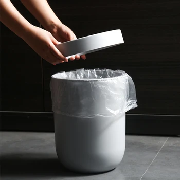 פלסטיק רחב יישום האשפה במטבח וחדר אמבטיה עמיד קיבולת גדולה פח שחור גודל קטן