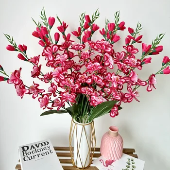 פרחים מלאכותיים נרקיס זר כלה פרח עיצוב חדר בבית שולחן העבודה קישוט החתונה אספקה זר עבור הכלה.