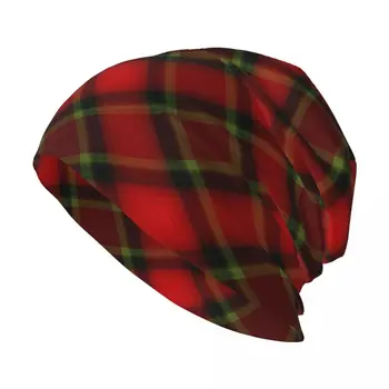 צבעוני באפלו משובץ מוס תבנית מסוגננת מתיחה לסרוג ורפוי ביני כובע תכליתי גולגולת כובע כובע לגברים נשים
