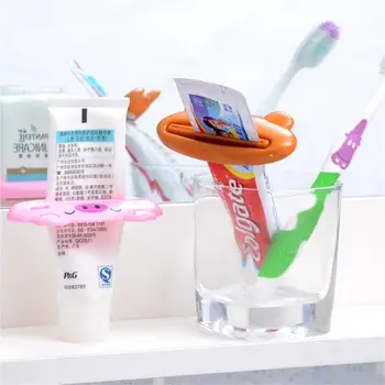 צינור קוסמטיים לחץ על שטיפת הפנים רול לסחוט מכונת מחשב 1 מסחטת משחת שיניים משחת שיניים הולדר טיפול אוראלי בשירותים כלי