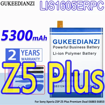 קיבולת גבוהה GUKEEDIANZI סוללה LIS1605ERPC 5300mAh עבור Sony Xperia Z5P Z5 Plus Premium כפול E6883 E6853 Z5Plus