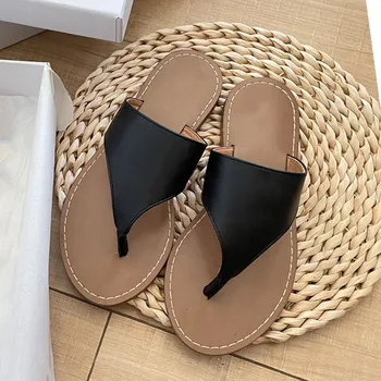 קיץ שחור חום פנאי חיצונית חוף סנדל תכליתי נעלי בית אופנתיות שקופיות עבור נשים את נעלי כפכפים