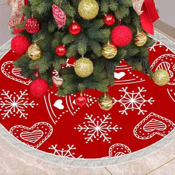 קל להתקין את עץ חג המולד חצאית קופסת מתנה הדפס חגיגי עץ חצאית מקסימה מצויץ עץ חג המולד עם חצאיות למסיבות