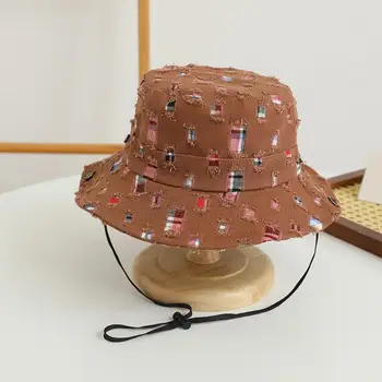 קרע תיקון בוקרת כובע משובח בוקרת כובעים מסוגננים Windproof לנשימה הכובעים עבור נשים עם קרע תיקון קבוע הרצועה.