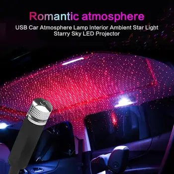 רכב פרקטי עמיד סגסוגת אלומיניום על גג המכונית כוכב לילה אור אביזרי רכב מתכוונן מיני רומנטי Led רכב אספקה