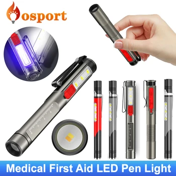 רפואי עט אור עזרה ראשונה LED עט אור לעבוד בדיקה פנס חירום נטענת USB לפיד עבור רופא אחות אבחון