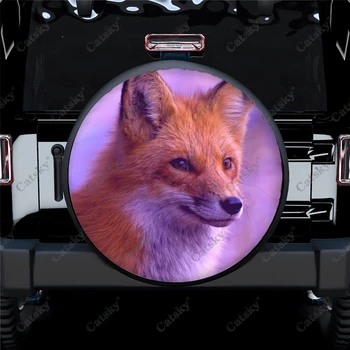 שועל אדום חיה אביזרי רכב צמיג רזרבי להגן על כיסוי חיצוני גלגל כיסוי צמיג קישוט מגן על חניך SUV 14-17inch