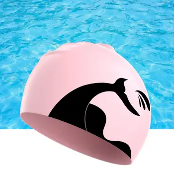 שימושי שחייה כובע מגע תחושה נוחה להגן על האוזן סיליקון קלת משקל מרקם לשחות בבריכה הכובע