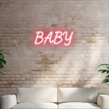 שלט תינוק מותאם אישית יותר טוב קישוט קיר מתנה עם דימר אמנות קיר בעיצוב LED Famliy 40X15CM חדר מעניין
