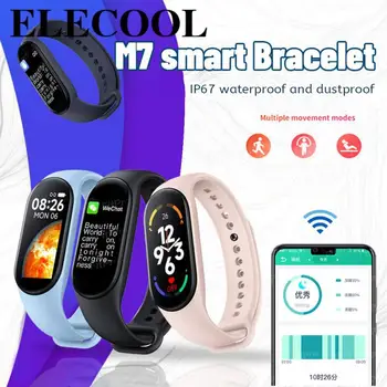 שעון חכם כושר גשש שעוני היד ילדים Smartwatch לחץ דם עבור Mi Band 7 האופנה קצב הלב לצפות מגנטי