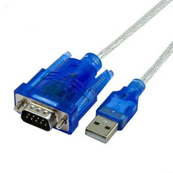 שקוף USB ל-232 טורית כבל USB יציאה טורית 9-pin DB9com נמל המרה כבל USB RS232 נתונים המונית