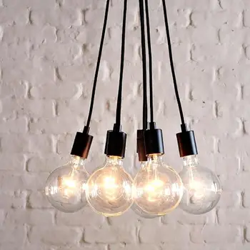 תליית מנורה כבל עכביש נברשת כבל 3.94 רגל DIY התקרה מודרני תליון תאורה החבל עבור פינת אוכל סלון בר