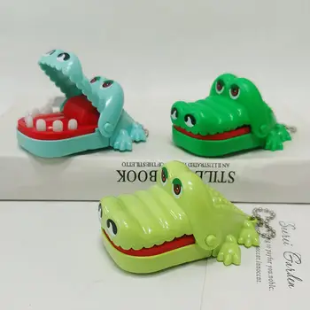 תנין שיניים רופא שיניים משחק נייד מצחיק בדיחות צעצוע עם מחזיק מפתחות למבוגרים ילד