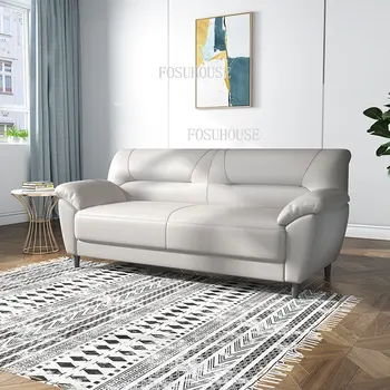אירופה ספת עור מעצב בסלון ספות מודרני מינימליסטי כפול מושב הספה בבית ריהוט משרד מרפסת ספה כסא D