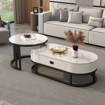 עיצוב פינה קפה שולחן יוקרה יהירות גבוהה פאנקי מינימליסטי קומה שולחן נייד Muebles Para El Hogar נורדי רהיטים