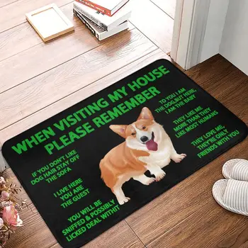 פמברוק וולש קורגי הכלב הדלת שטיח נגד החלקה מקורה יבש מהירה שטיחון למטבח מרפסת הכניסה השטיח השטיח