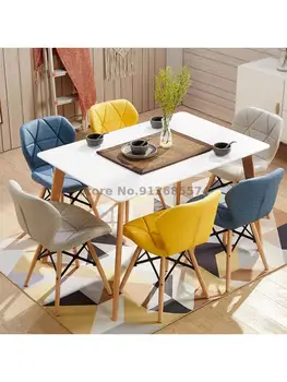 תוספות בסגנון הכיסא יצירתי מודרני מינימליסטי איפור צואה בחזרה לכיסא האוכל הנורדי הכיסא הביתה.